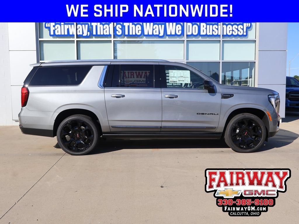 2026 GMC Yukon XL Denali Ultimate in Sterling Metallic — front three-quarter view