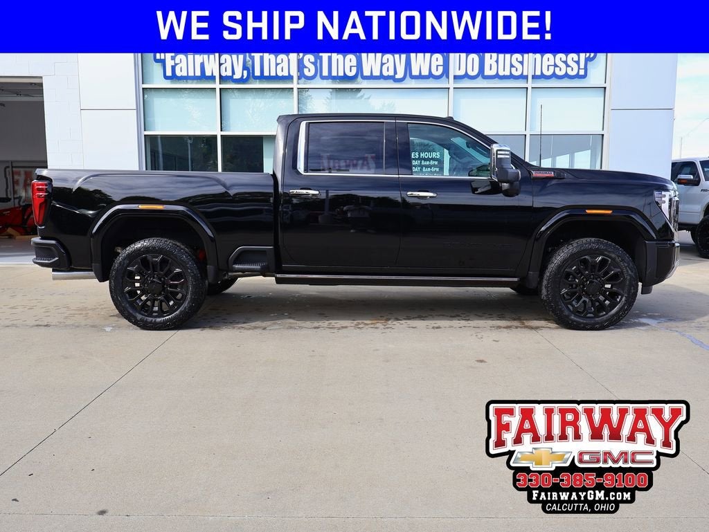2026 GMC Sierra 2500 HD Denali in Onyx Black — front three-quarter view