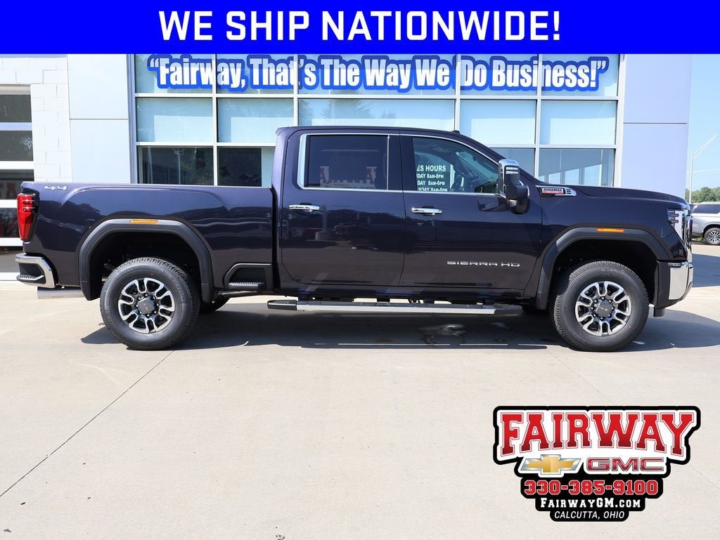 2026 GMC Sierra 3500 HD SLT in Titanium Rush Metallic — front three-quarter view