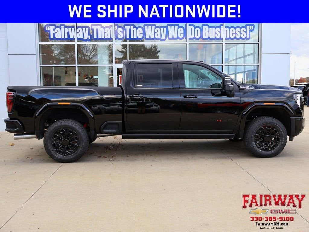 2026 GMC Sierra 3500 HD AT4 in Onyx Black — front three-quarter view