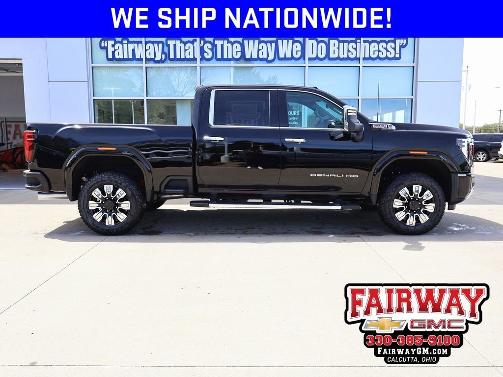 2026 GMC Sierra 3500 HD Denali in Onyx Black — front three-quarter view