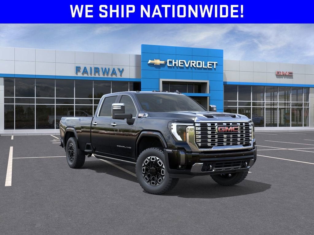 2026 GMC Sierra 3500 HD Denali in Onyx Black — front three-quarter view
