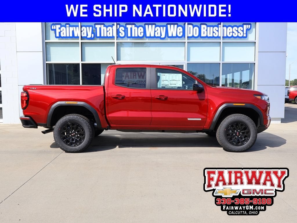 2026 GMC Canyon Elevation in Volcanic Red Tintcoat — front three-quarter view