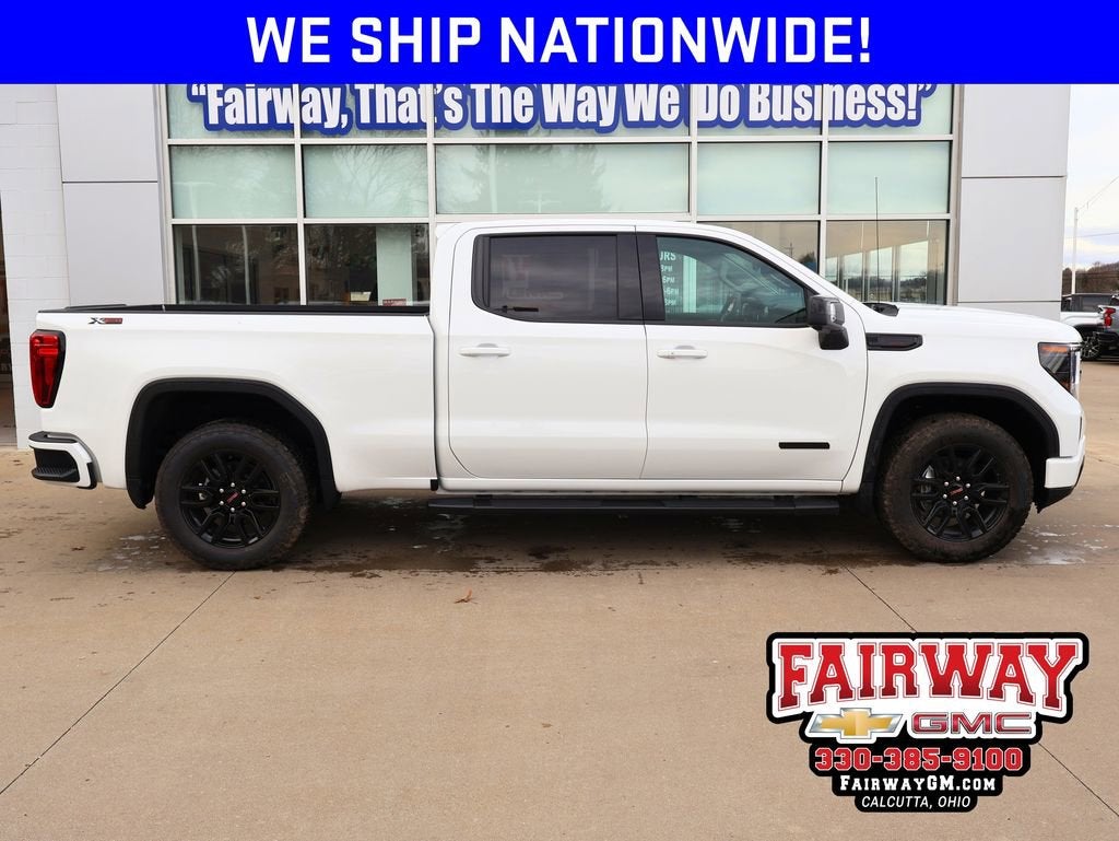 2026 GMC Sierra 1500 Elevation in Summit White — front three-quarter view
