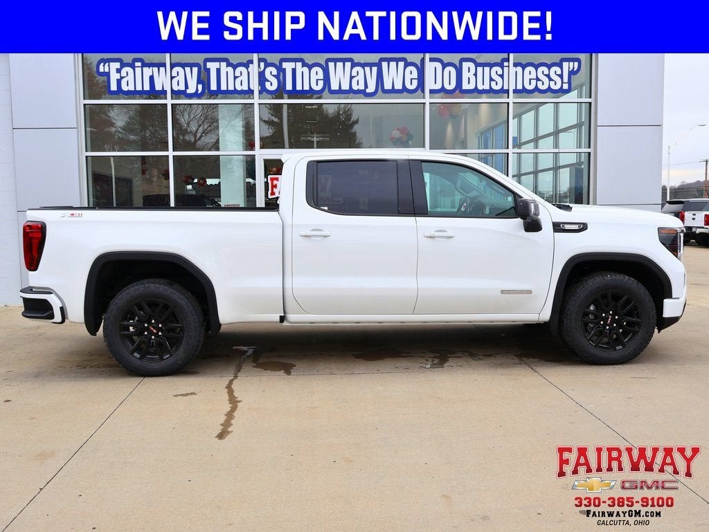 2026 GMC Sierra 1500 Elevation in Summit White — front three-quarter view