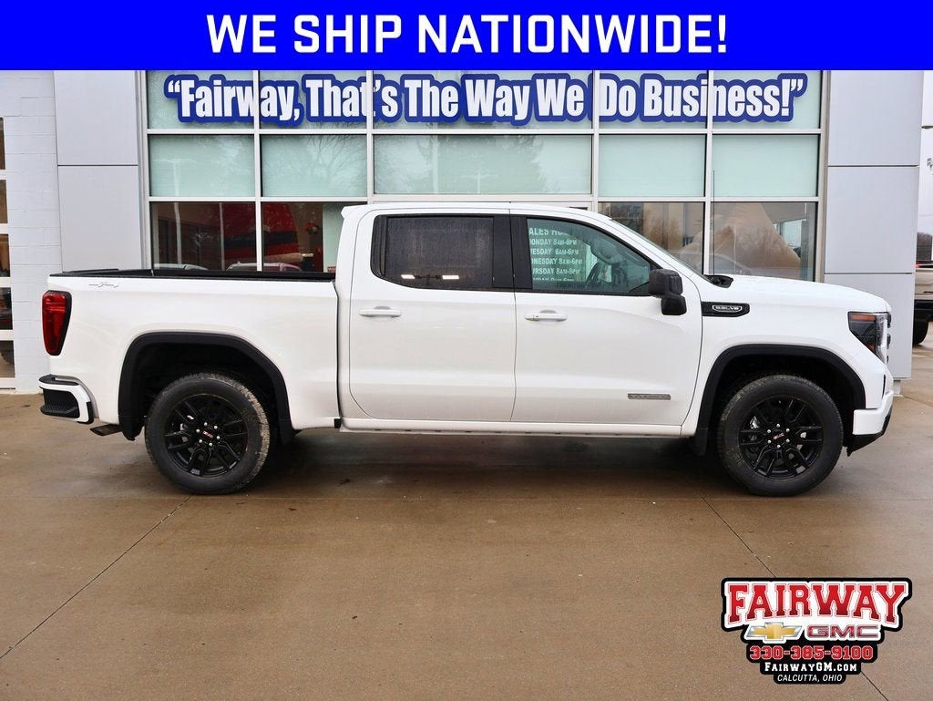 2026 GMC Sierra 1500 Elevation in Summit White — front three-quarter view