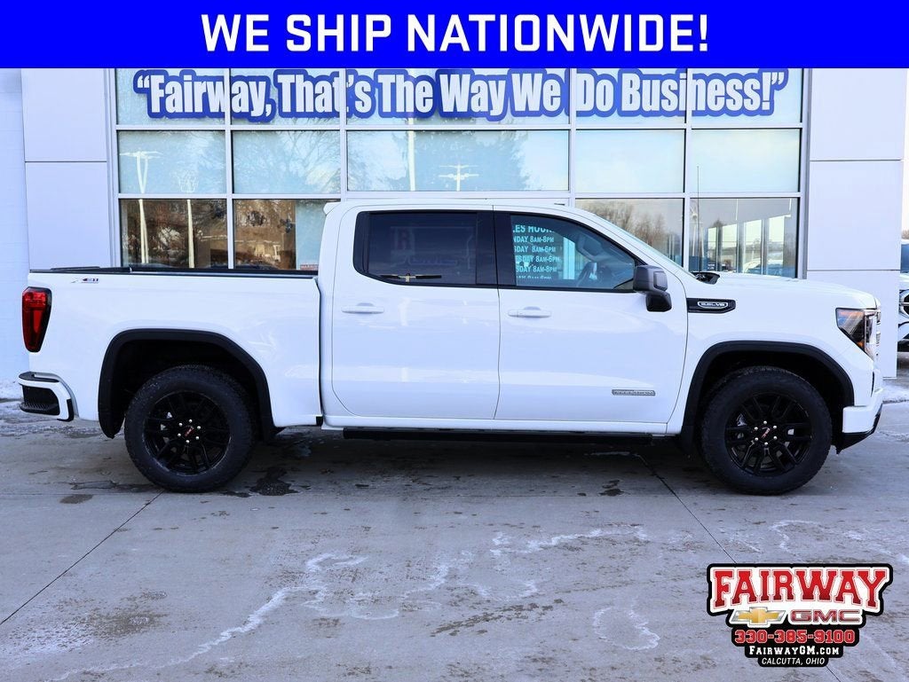 2026 GMC Sierra 1500 Elevation in Summit White — front three-quarter view