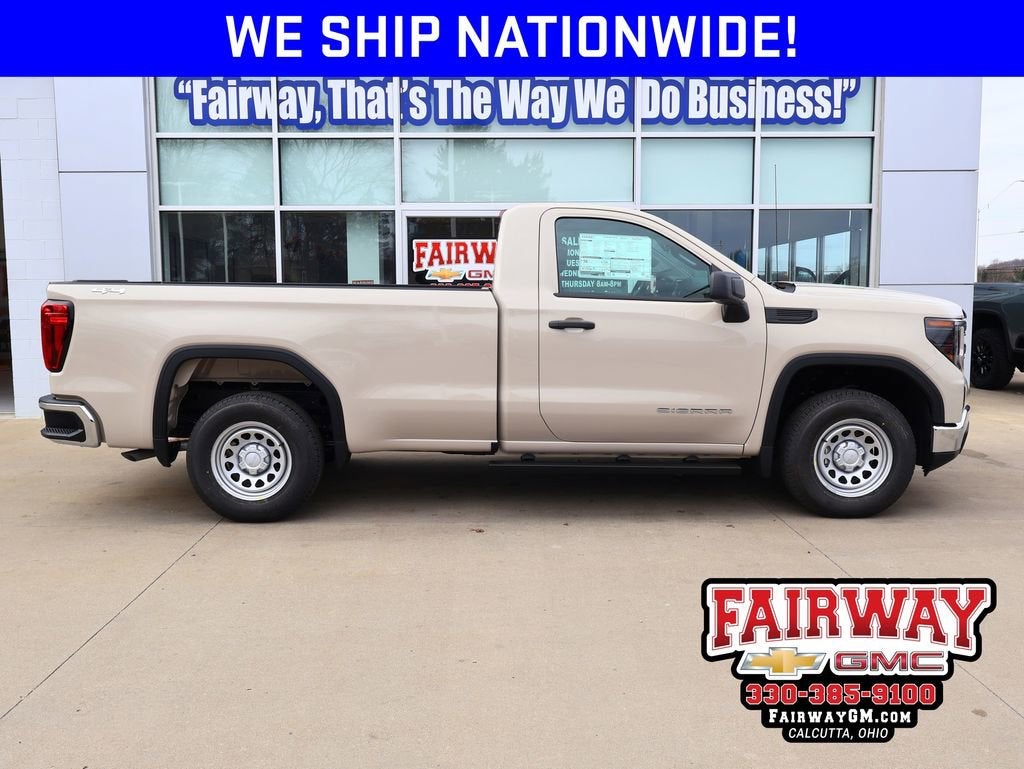 2026 GMC Sierra 1500 Pro in Coastal Dune — front three-quarter view