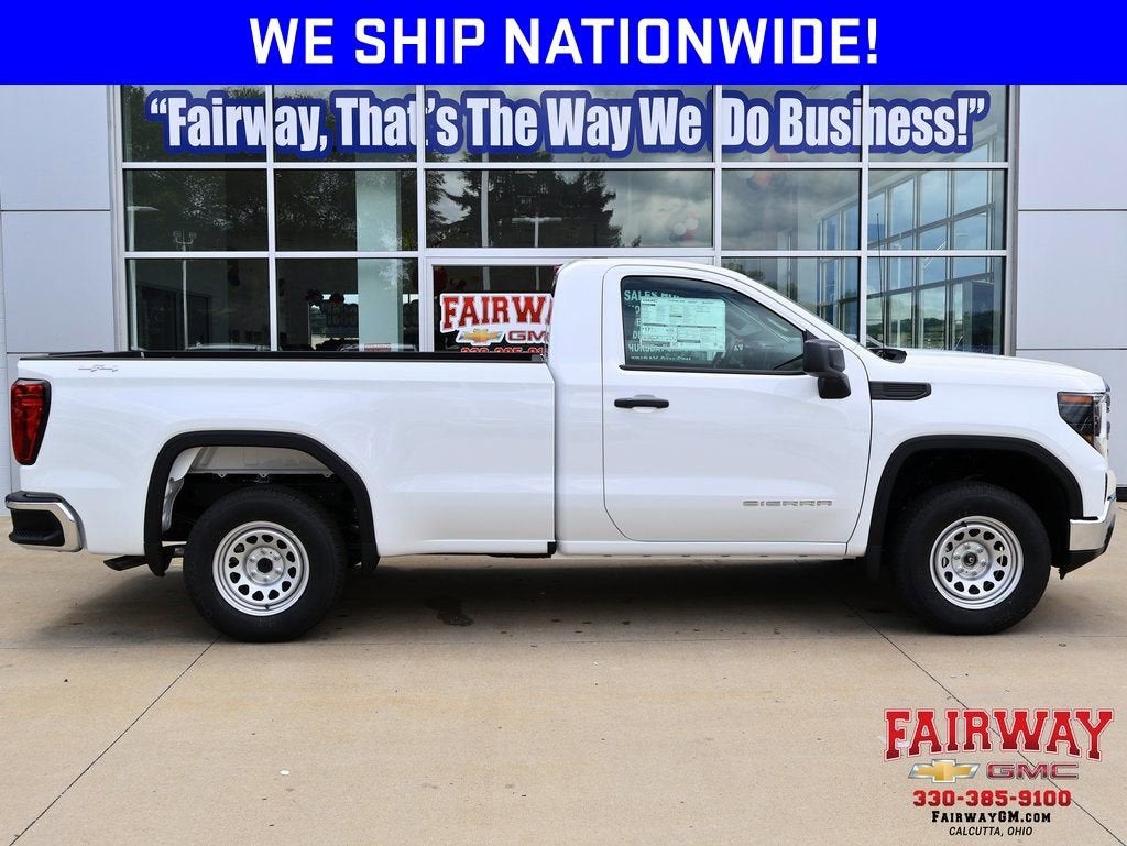 2025 GMC Sierra 1500 Pro in Summit White — front three-quarter view