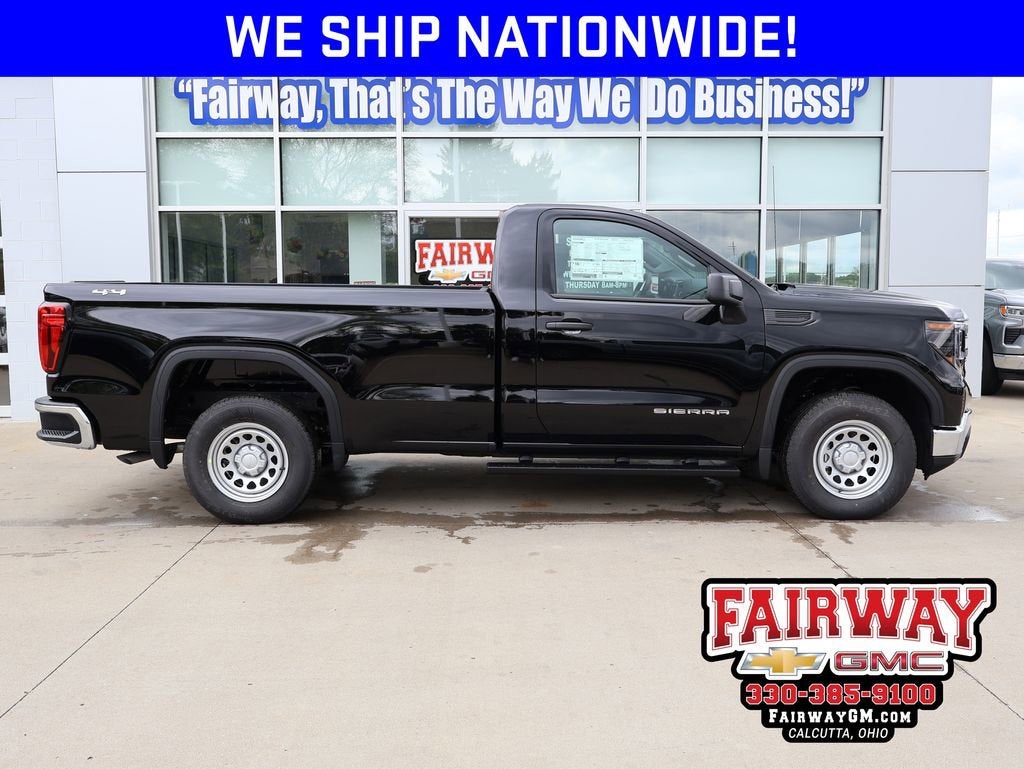 2026 GMC Sierra 1500 Pro in Onyx Black — front three-quarter view