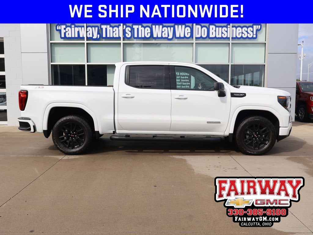 2026 GMC Sierra 1500 Elevation in Summit White — front three-quarter view