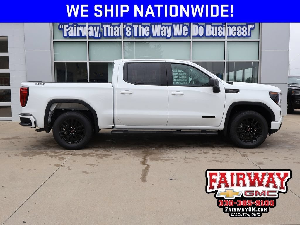 2026 GMC Sierra 1500 Elevation in Summit White — front three-quarter view