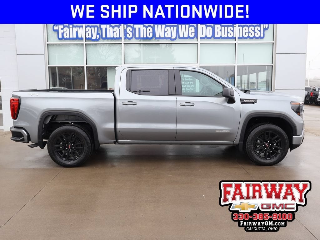 2026 GMC Sierra 1500 Elevation in Sterling Metallic — front three-quarter view