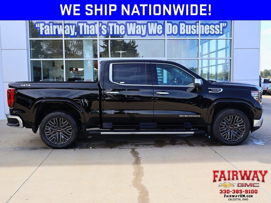 2026 GMC Sierra 1500 SLT in Onyx Black — front three-quarter view